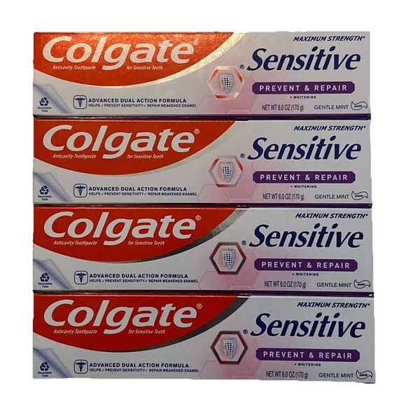 Colgate Other - (4) Colgate Sensitive Toothpaste Maximum Strength Whitening Prevent Repair 6 oz